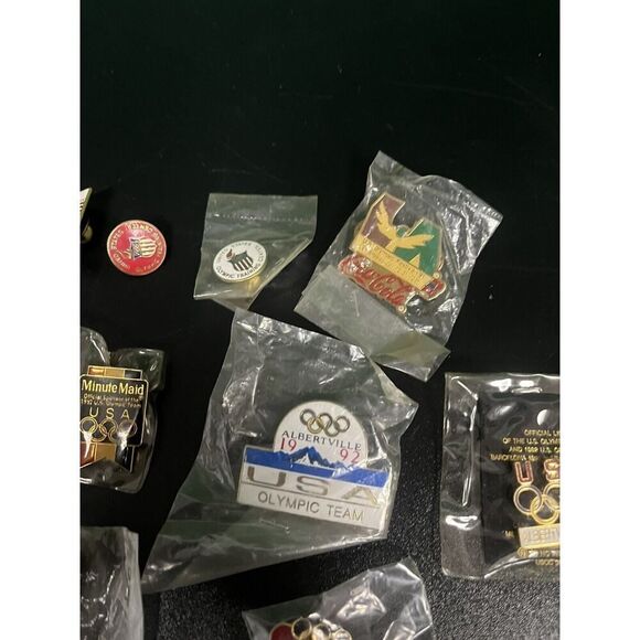 BADGE COLLECTION vintage metal enamel pin Olympic Late 1990s USA - Picture 3 of 12